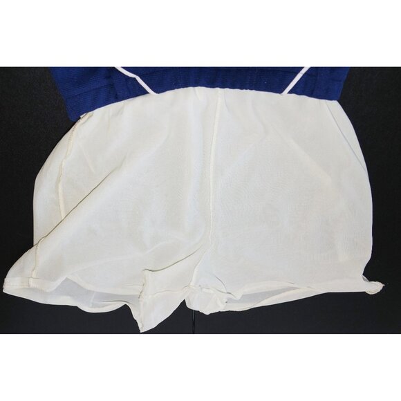 Vintage 60s Jantzen Tennis Skirt Women's Size 10 Navy Blue with White Piping Spo - Picture 4 of 7